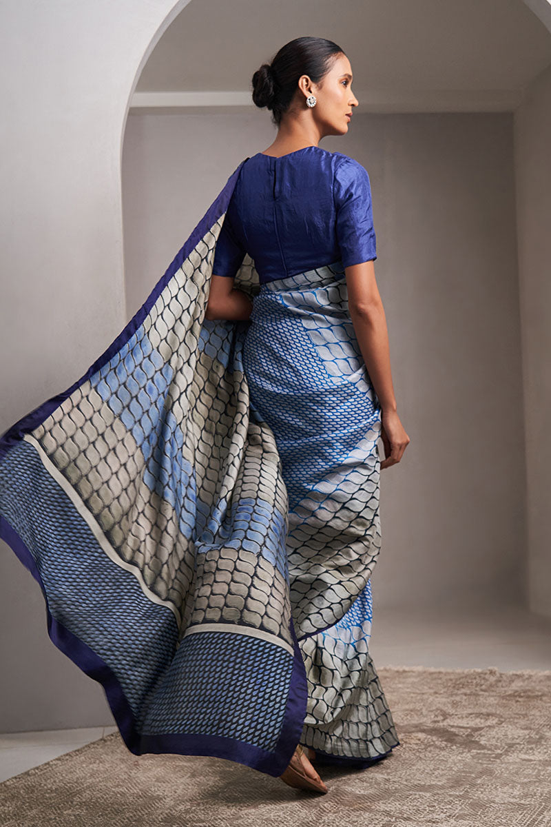 Urmila Mulberry Silk Hand blockprinted saree