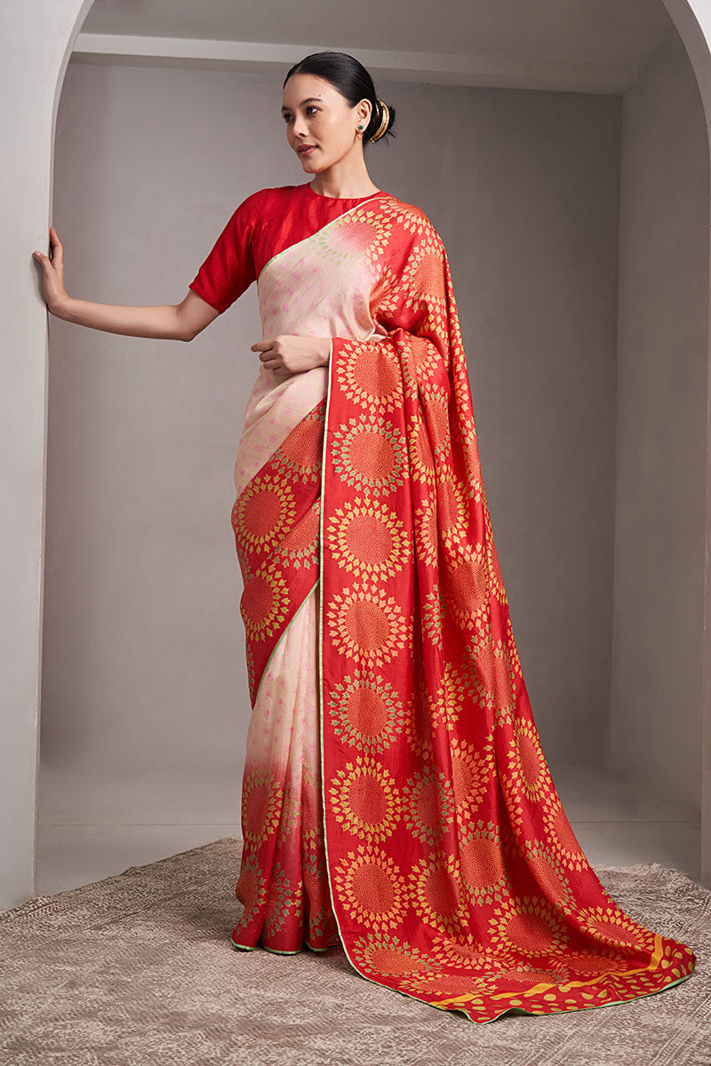 Jaya Mulberry Silk Hand blockprinted saree