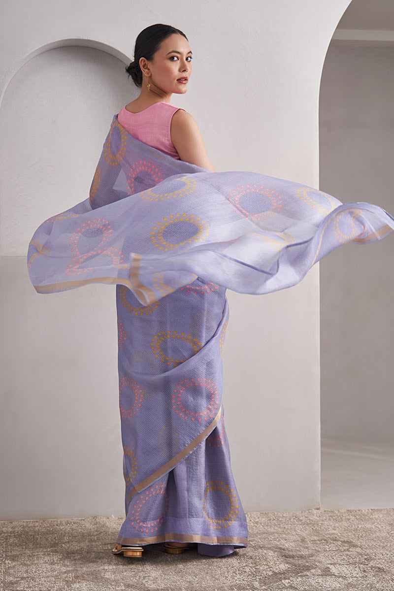 Juhi Hand Blockprinted Kota silk Saree