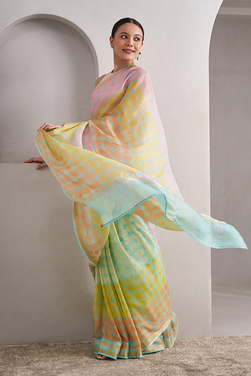 Bela Hand Blockprinted Kota silk Saree
