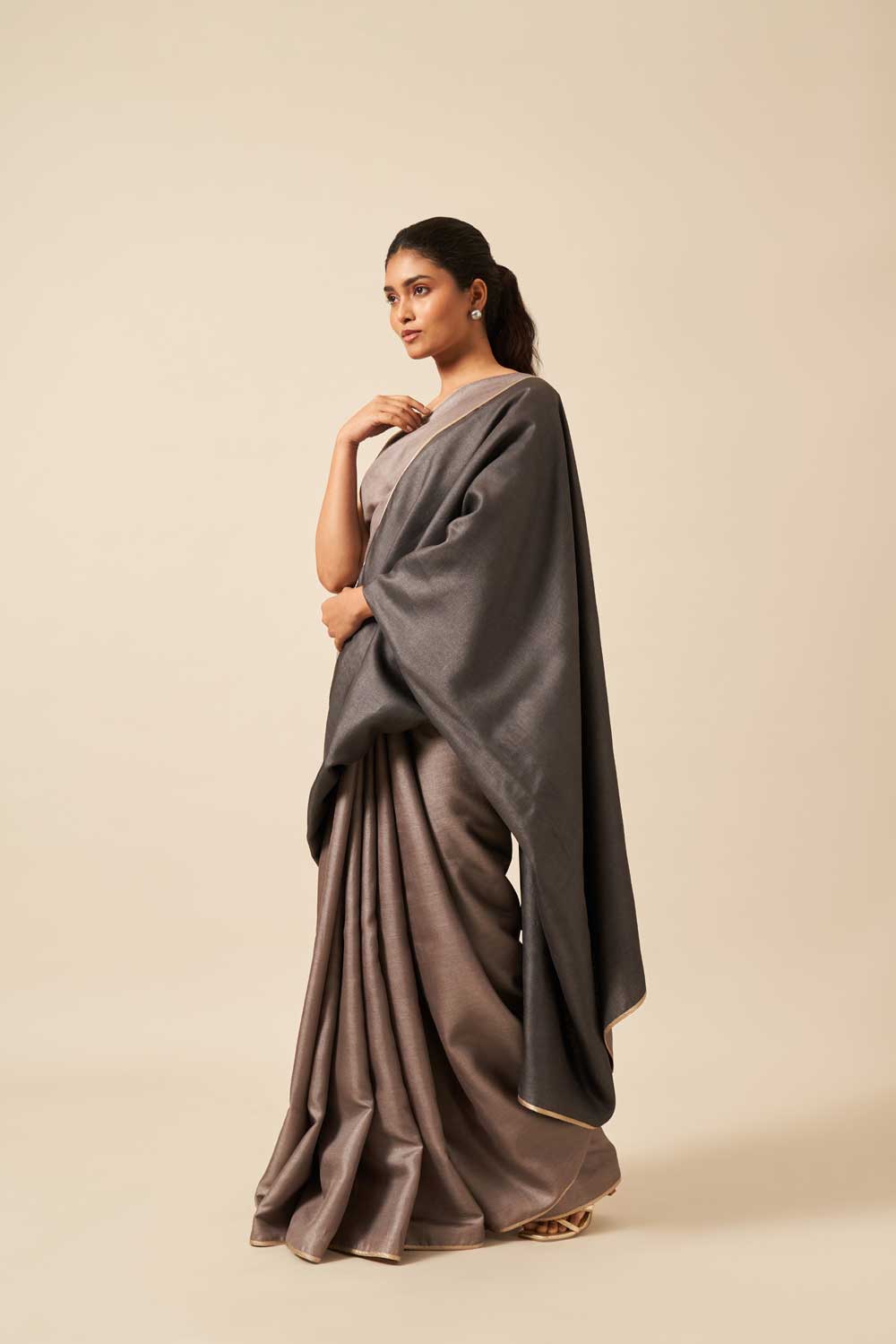 Tarabai kashish_kala Handloom Tussar Silk Flip Pallu Saree
