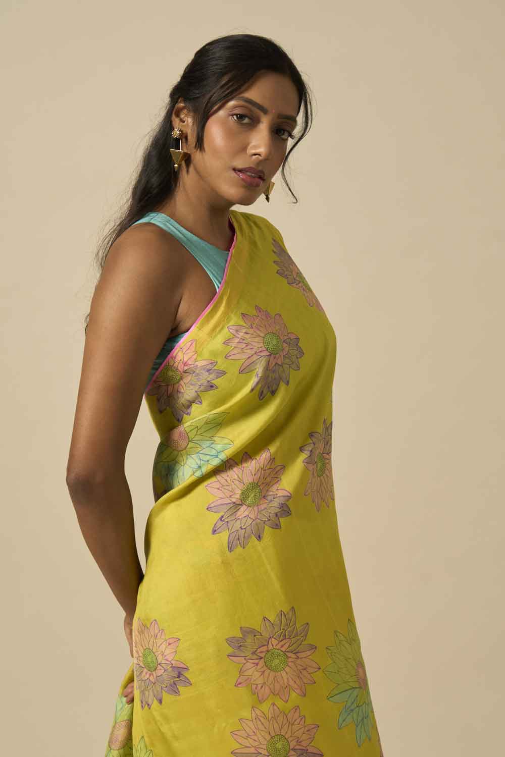 Kamal Mulberry Silk Hand Block Printed Saree