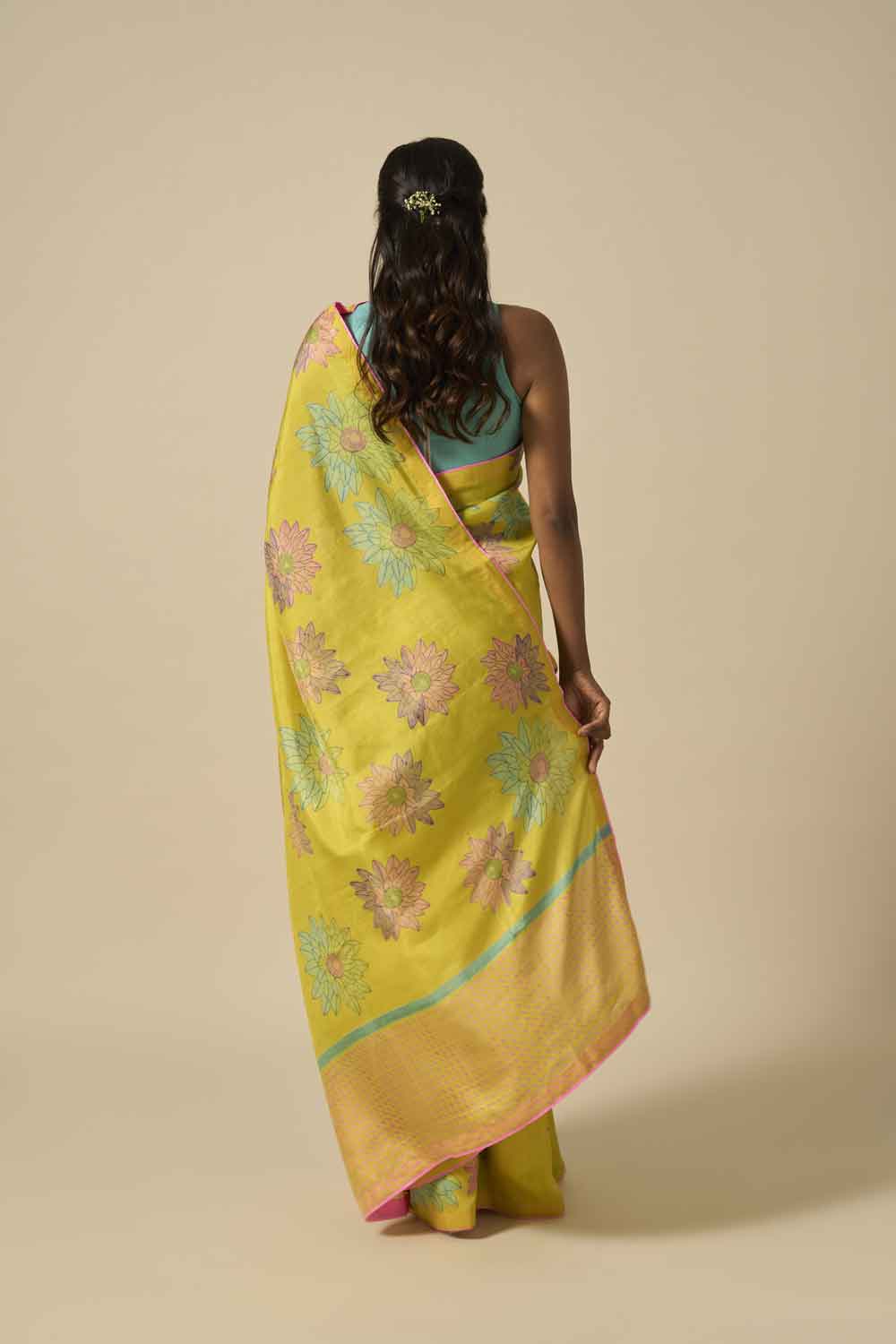 Kamal Mulberry Silk Hand Block Printed Saree