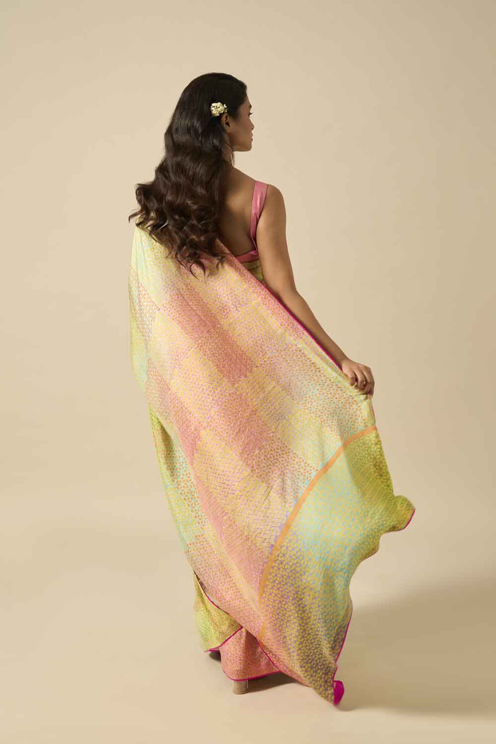 Tilottama Mulberry Silk Hand Block Printed Saree