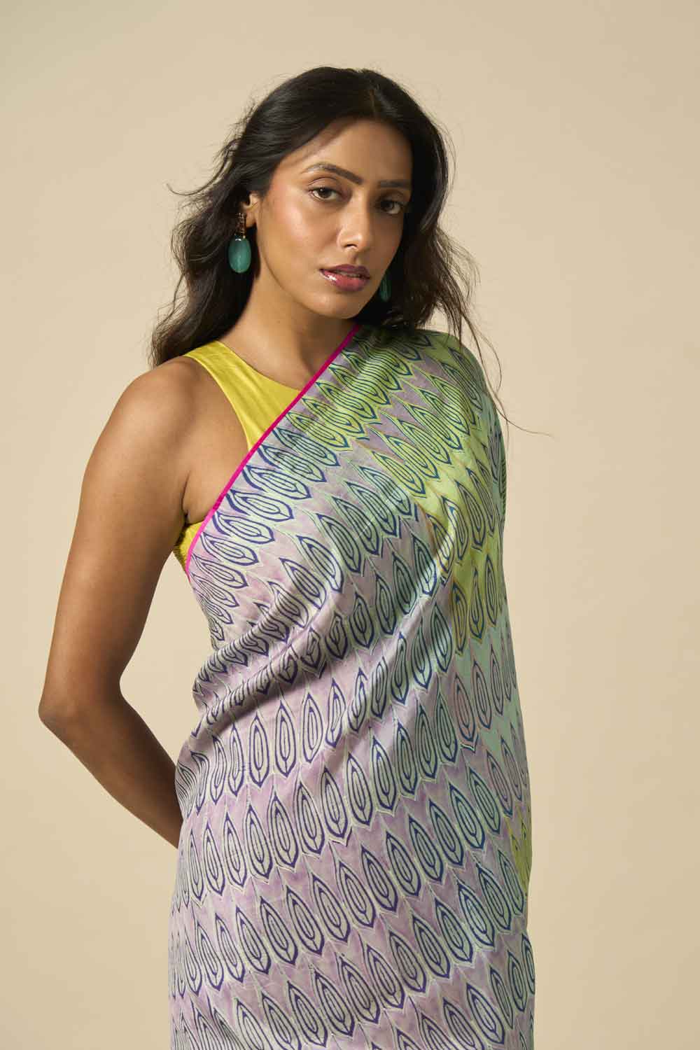 Kanak Mulberry Silk Hand Block Printed Saree