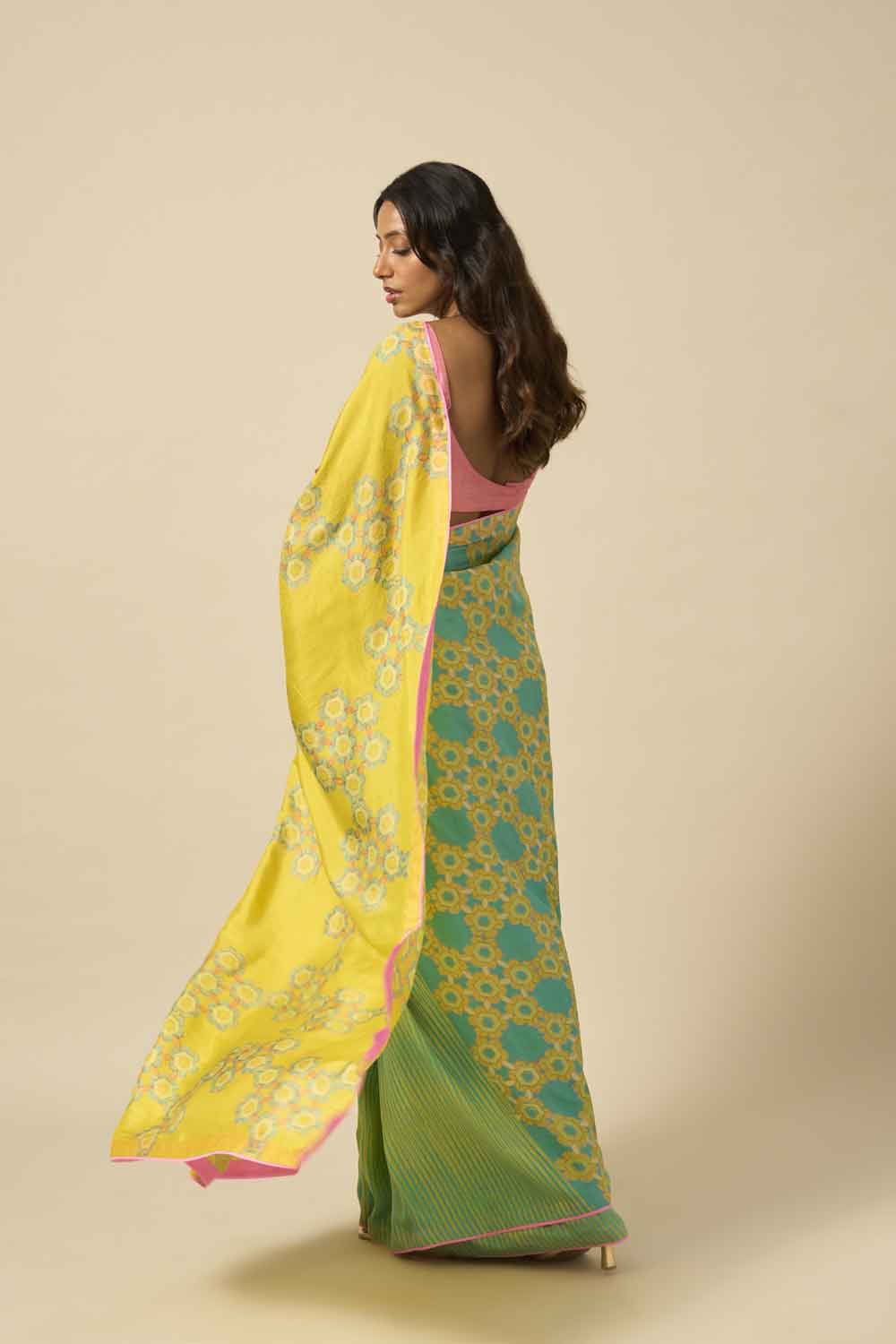 Karishma Mulberry Silk Hand Bblock Printed Saree