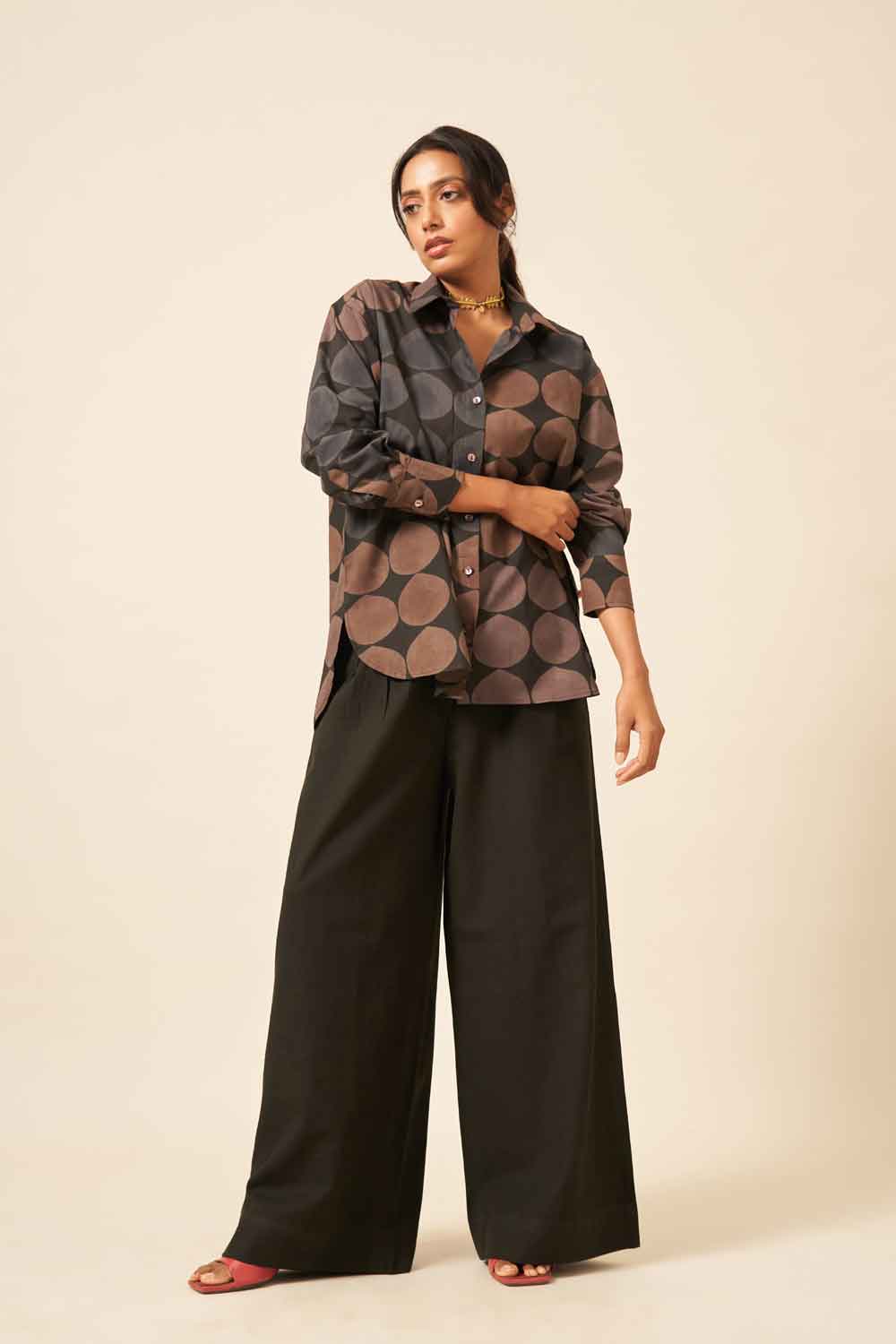Ritu Black Hand Block Printed Shirt