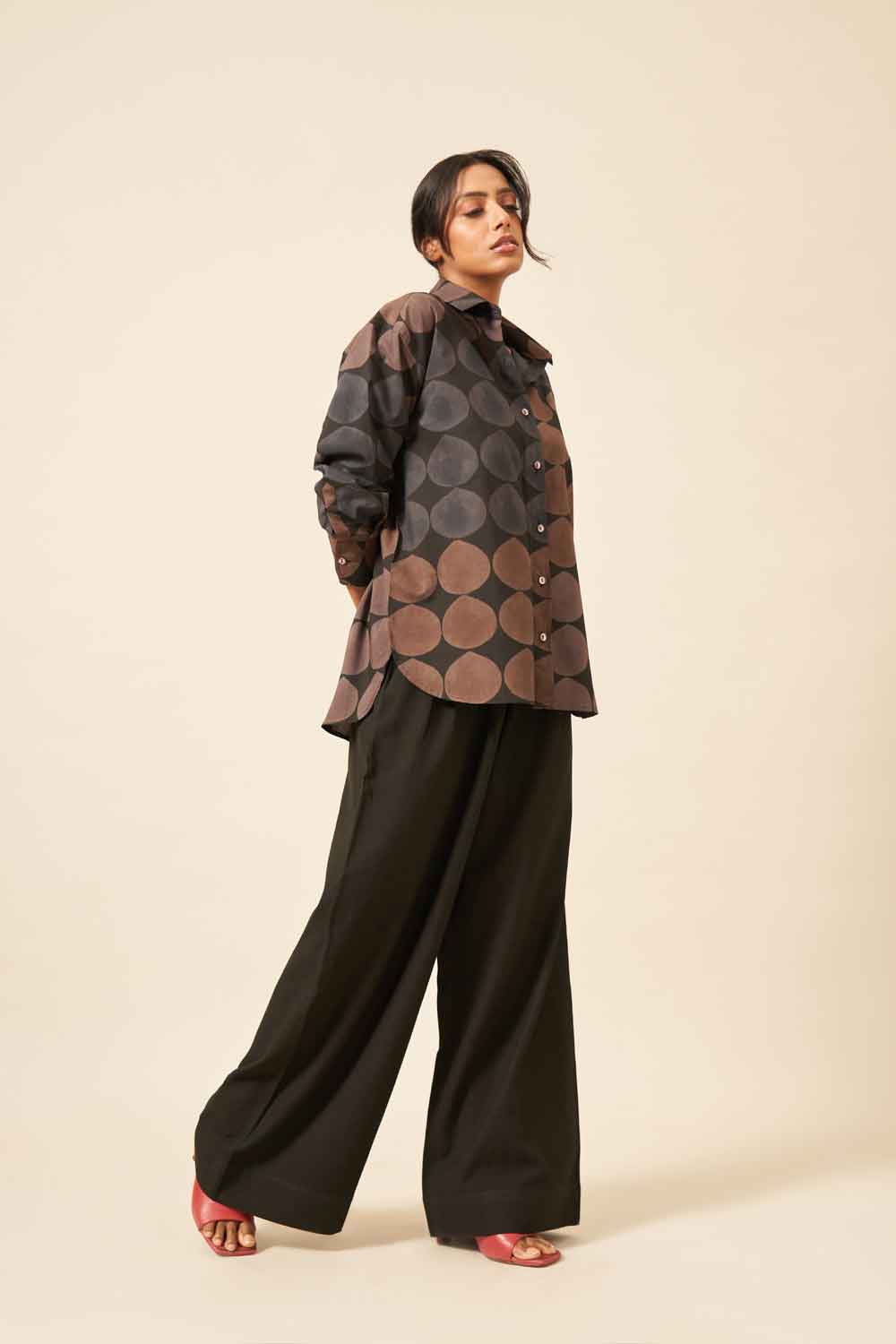 Ritu Black Hand Block Printed Shirt