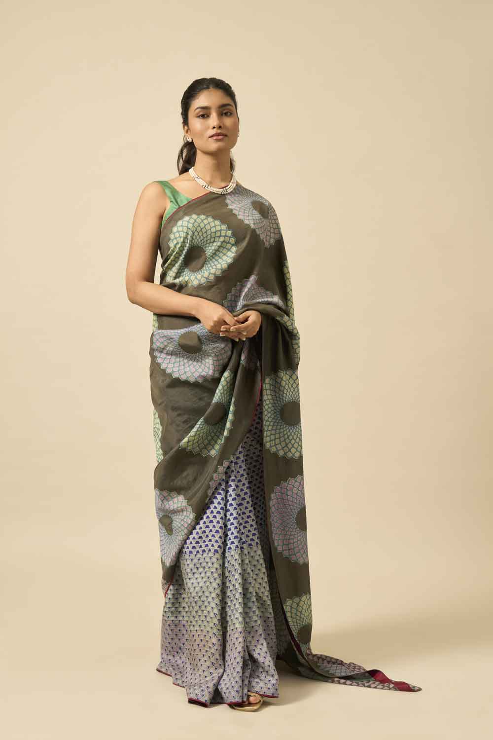 Bhavani Mulberry Silk Hand Block Printed Saree