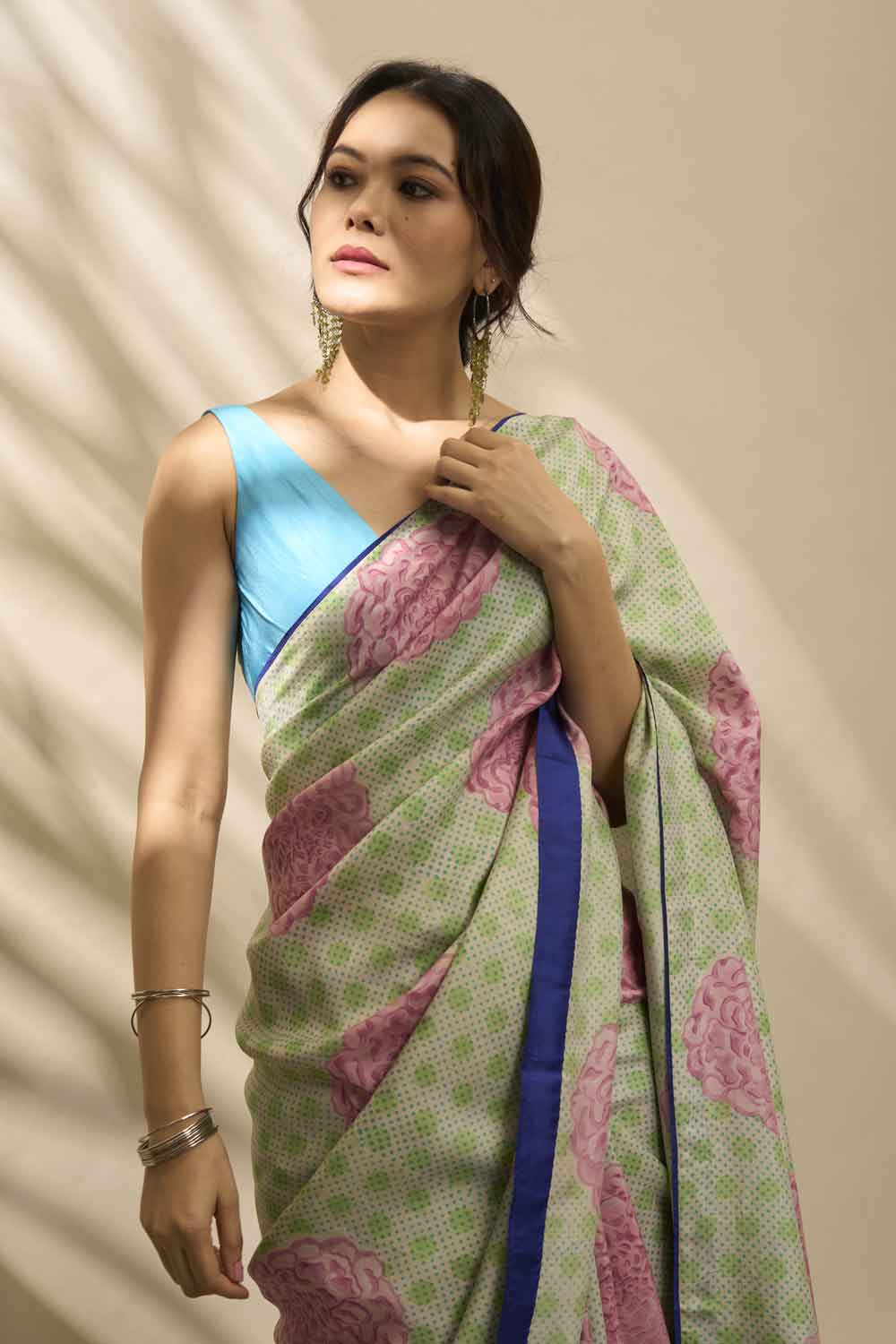 Mumtaz Mulberry Silk Hand Block Printed Saree
