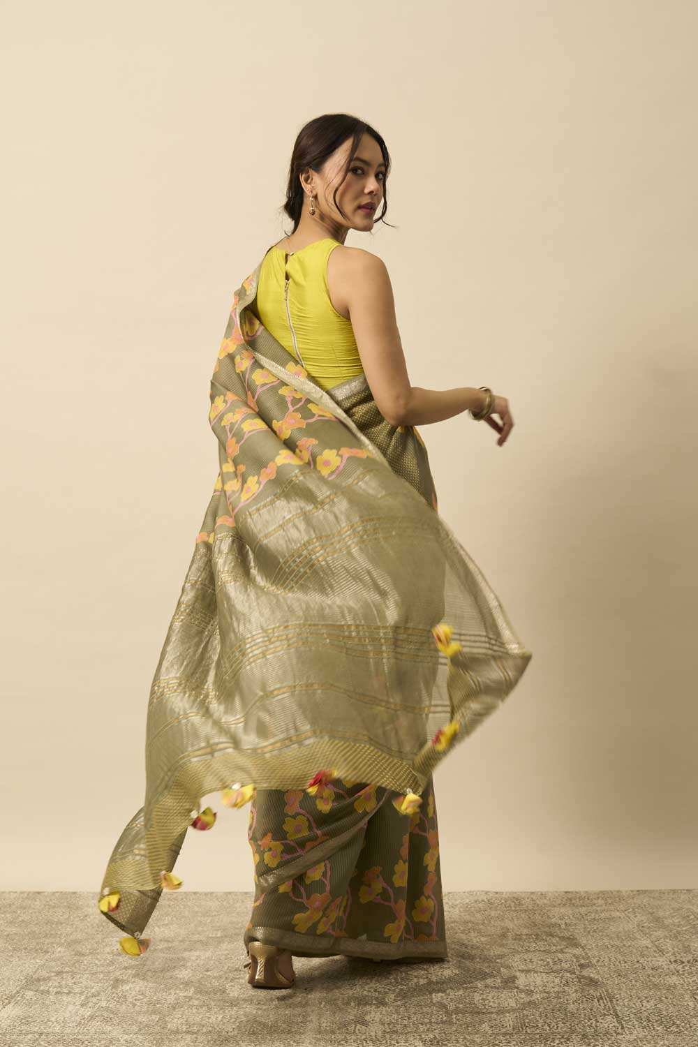 Kaveri olive MAHESH SILK 4 COLOR