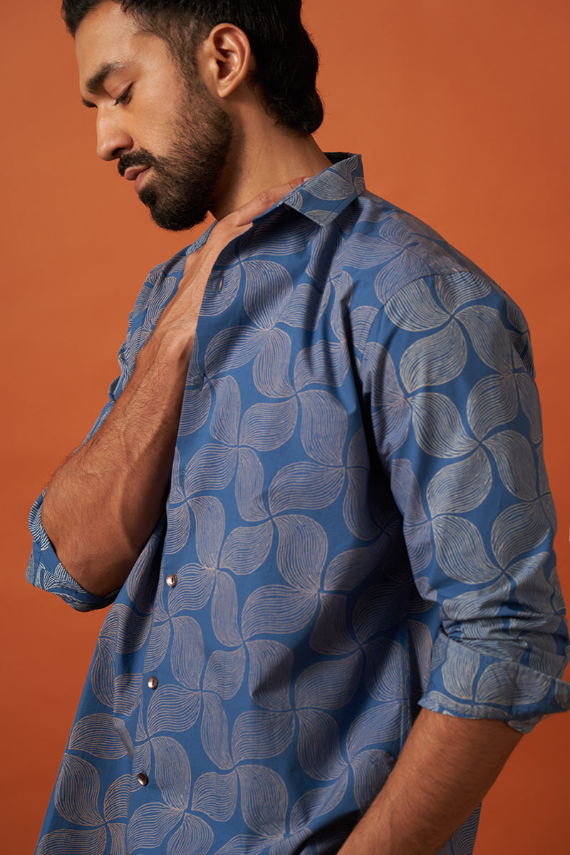 Ritam Cotton Hand Blockprinted Shirt