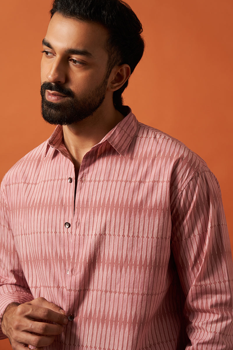 Aranya Premium Cotton Hand Blockprinted Shirt