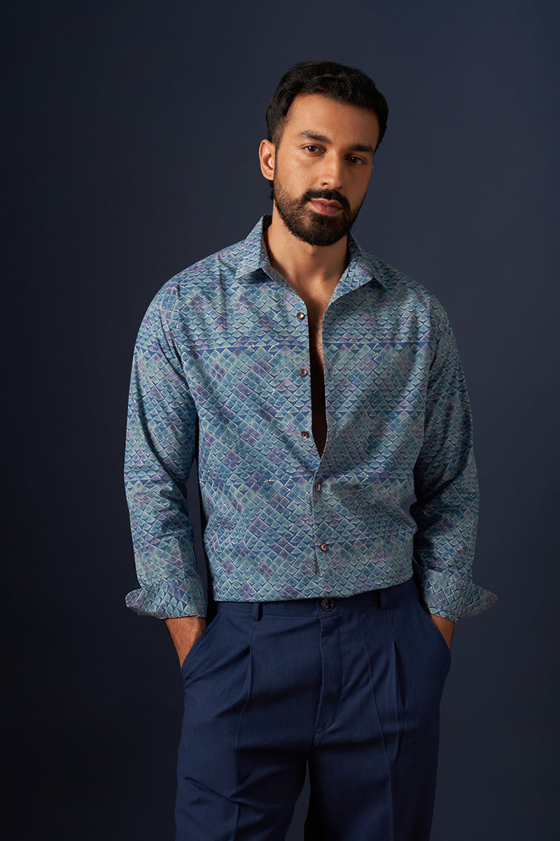Parna Cotton Hand Blockprinted Shirt