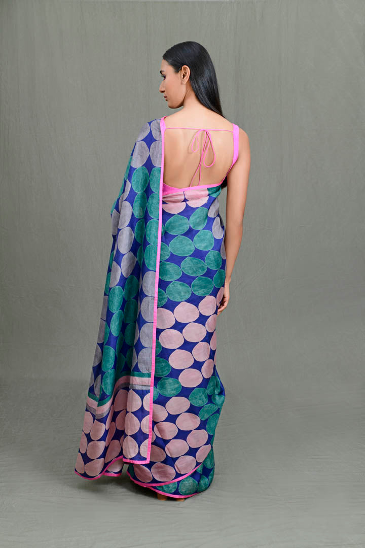 Paan Chattha Mulberry Silk Saree