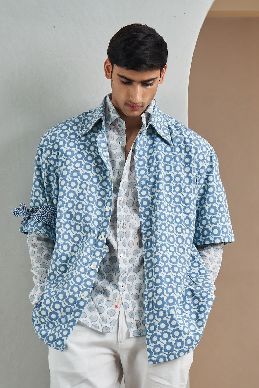 Blue Flowers Shacket