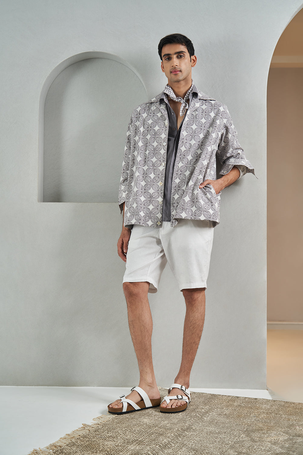 Grey Big 4Petal Shacket