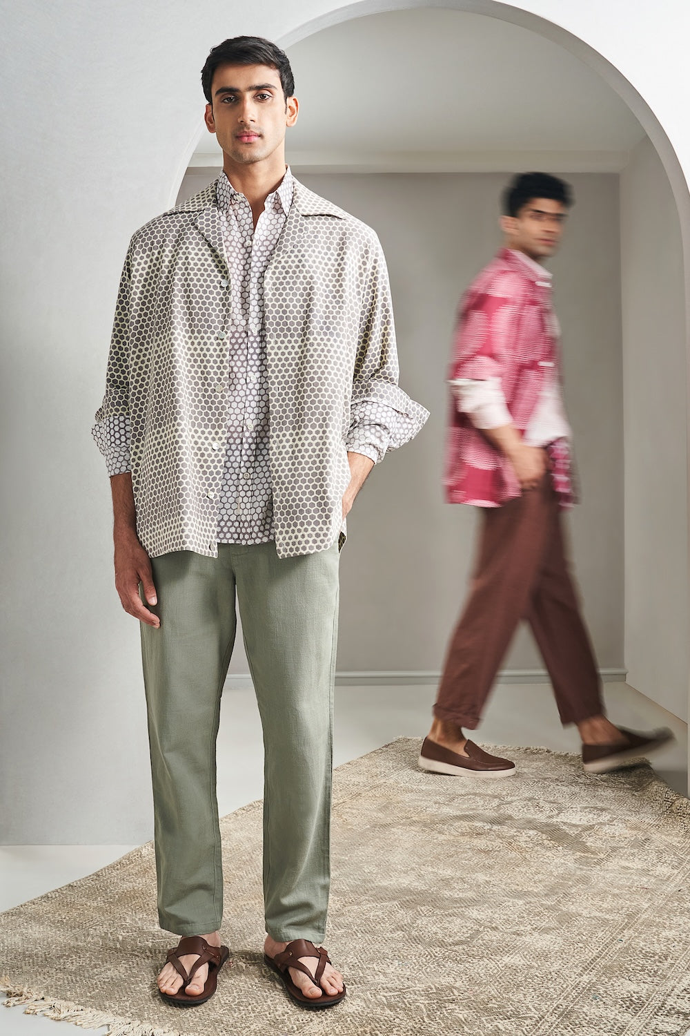 Grey Honeycomb Shacket