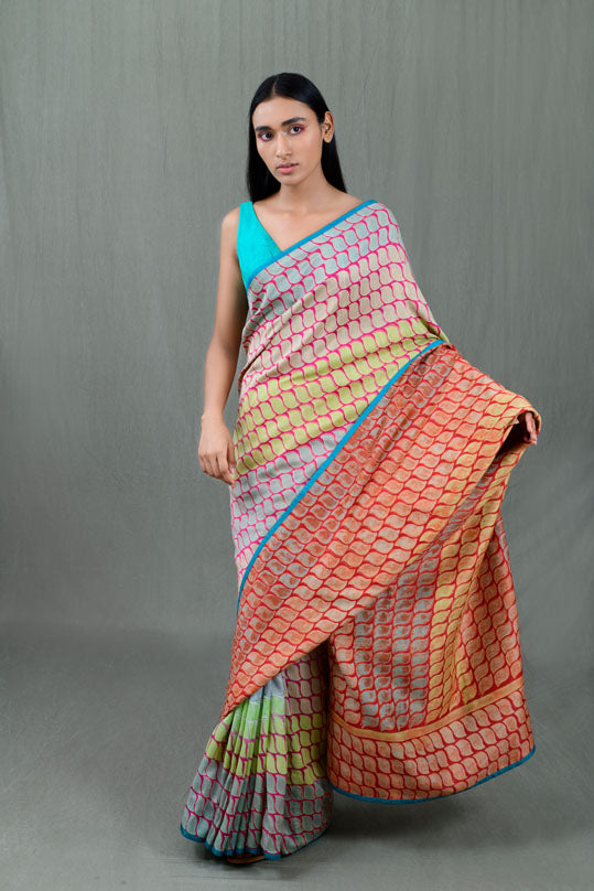 Godavari Chanderi Signature Flip Pallu Saree