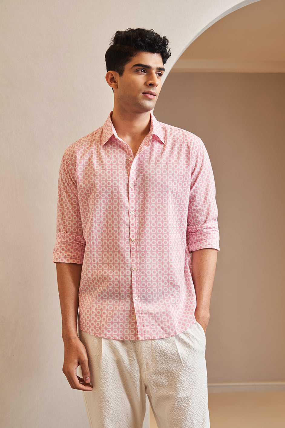 Falsa Nutbolt Gadh Handblock Printed Men's Shirt