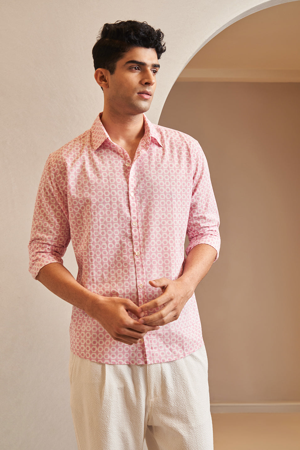 Falsa Nutbolt Gadh Handblock Printed Men's Shirt