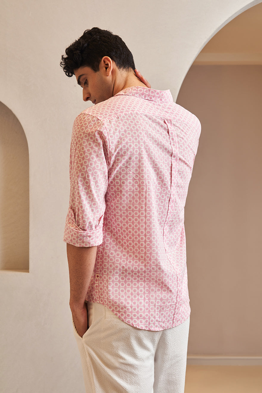 Falsa Nutbolt Gadh Handblock Printed Men's Shirt