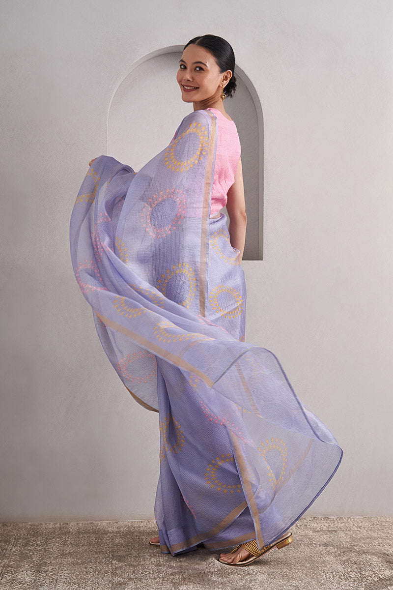Juhi Hand Blockprinted Kota silk Saree