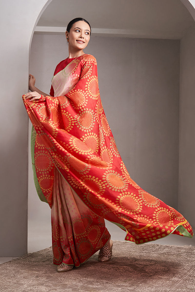 Jaya Mulberry Silk Hand blockprinted saree