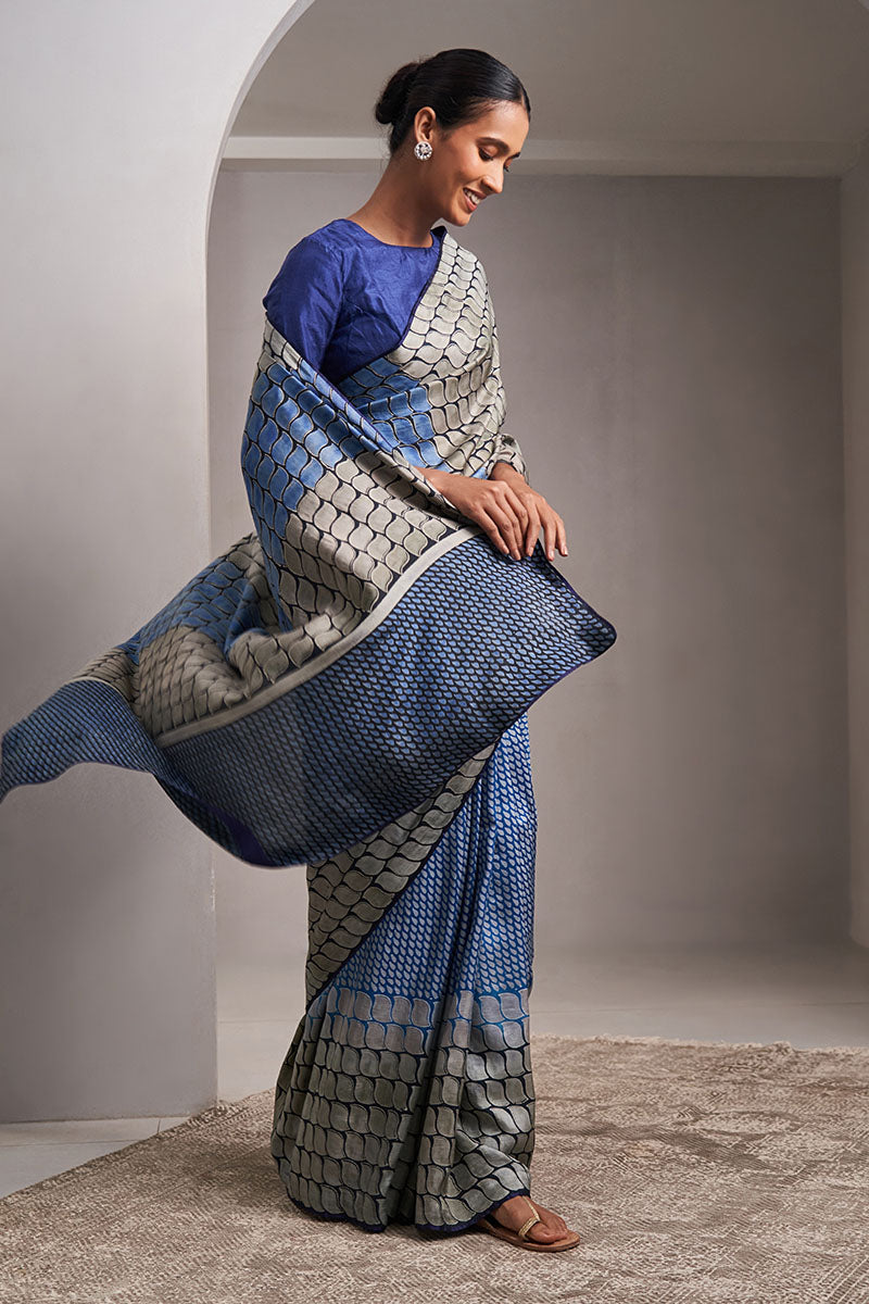 Urmila Mulberry Silk Hand blockprinted saree