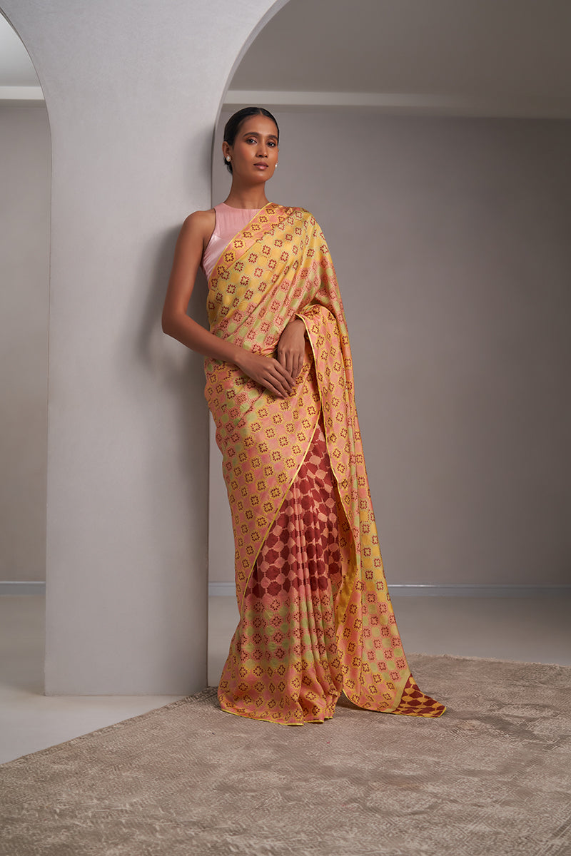 Vidya Mulberry Silk Hand blockprinted saree