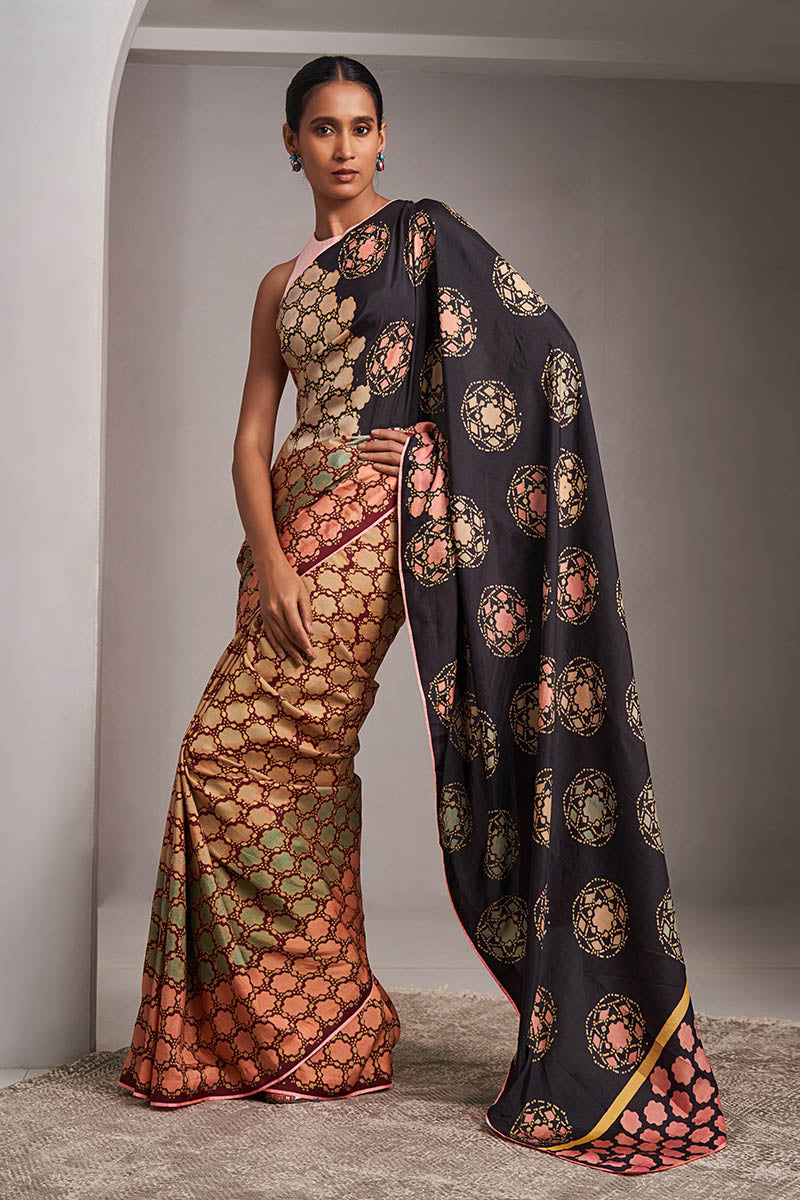 Madhuri Mulberry Silk Hand blockprinted saree