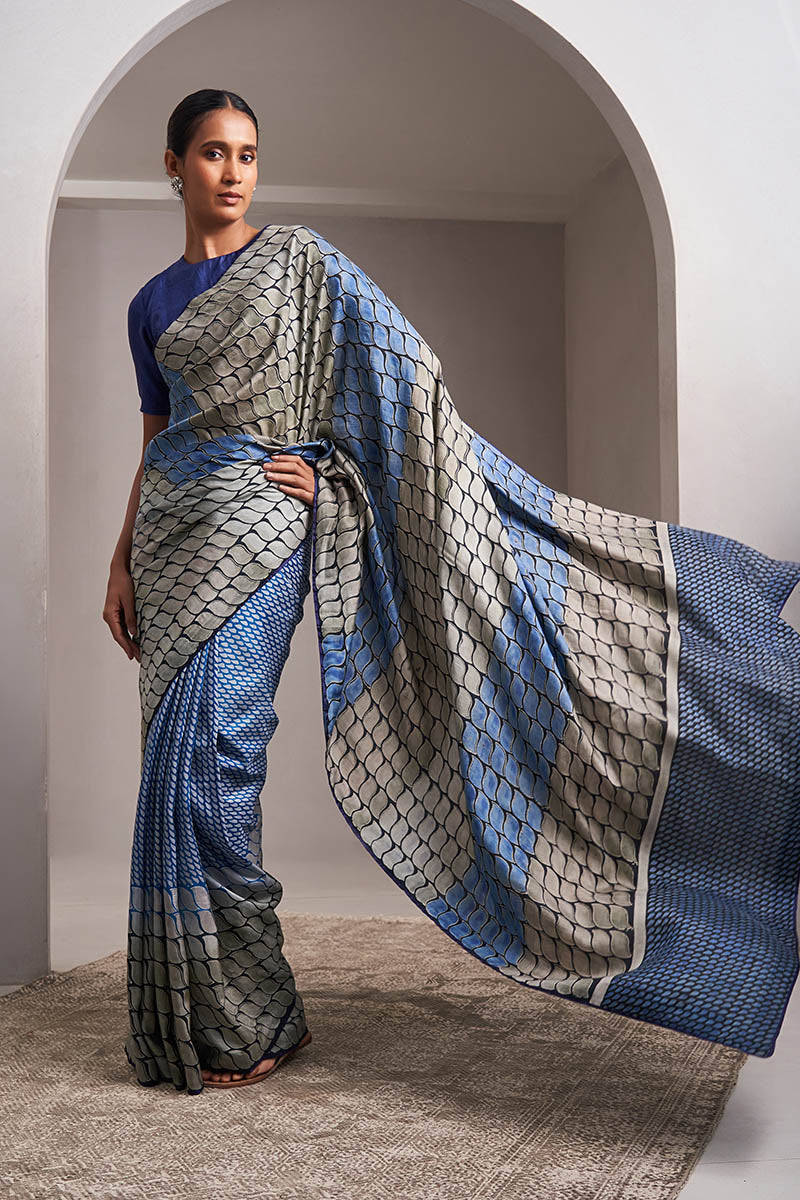 Urmila Mulberry Silk Hand blockprinted saree