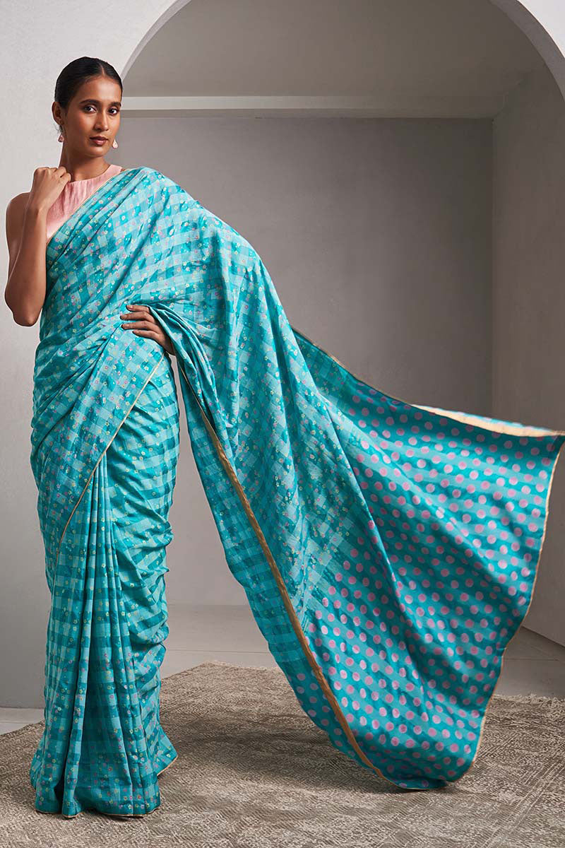 Zeenat Handloom   Cotton Silk Hand Blockprinted Saree