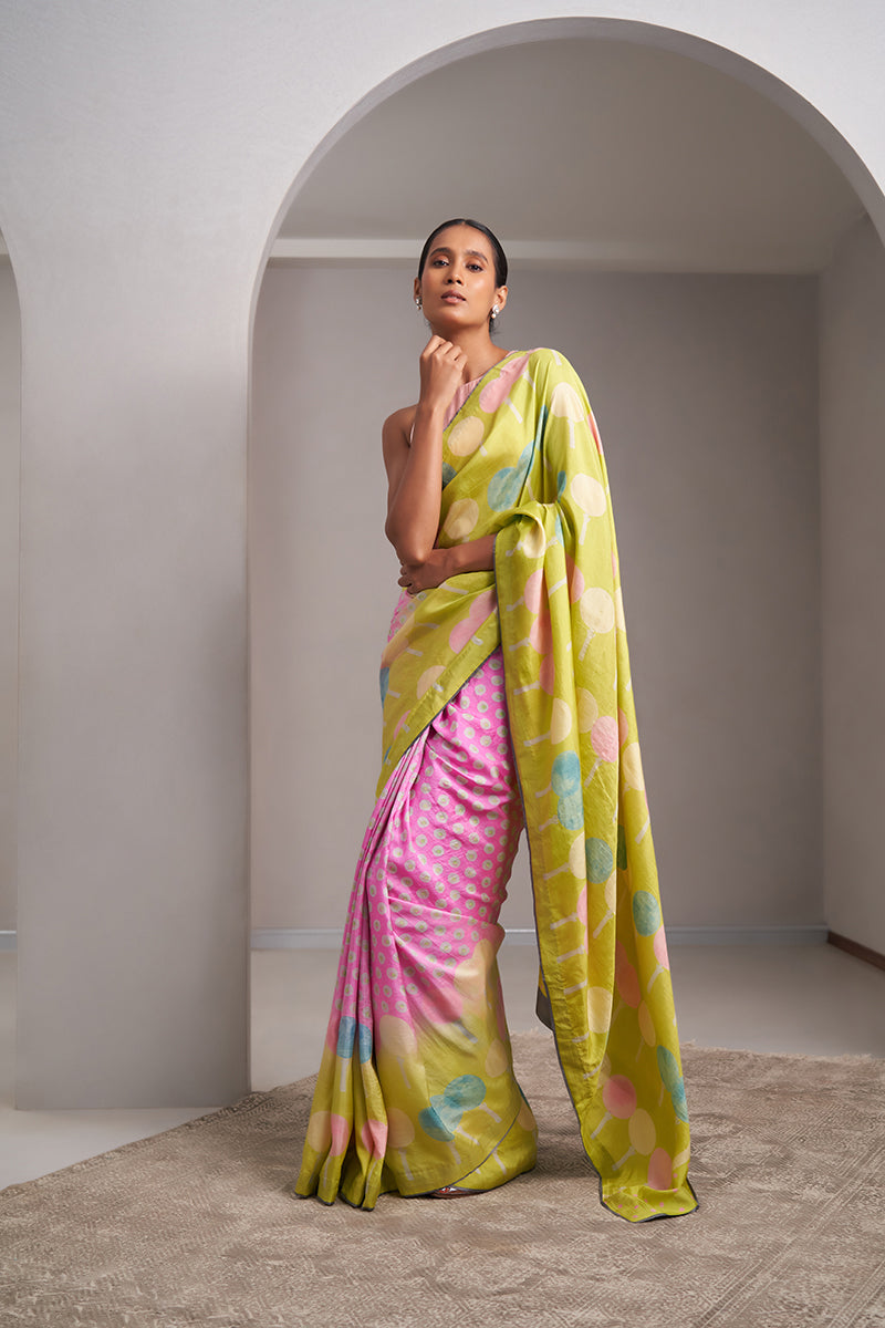 Madhu Mulberry Silk Hand blockprinted saree