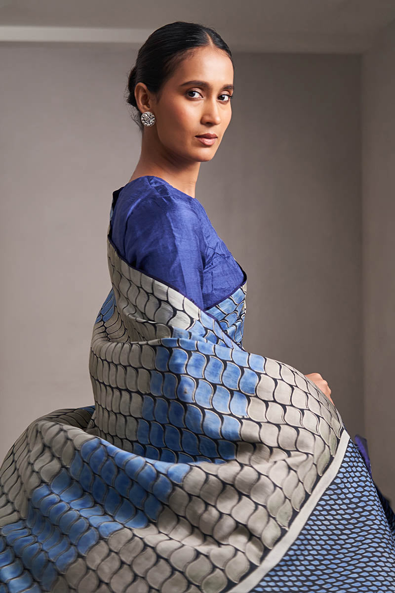 Urmila Mulberry Silk Hand blockprinted saree