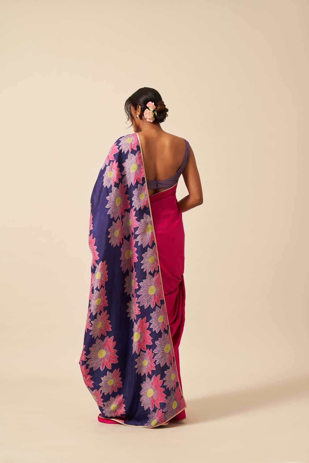 Vaidehi Fuschia Purple Mulberry Silk Flip Pallu Saree