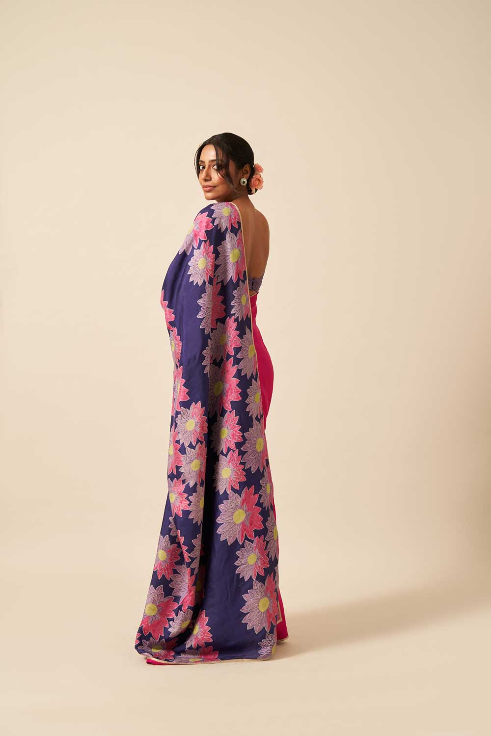 Vaidehi Fuschia Purple Mulberry Silk Flip Pallu Saree