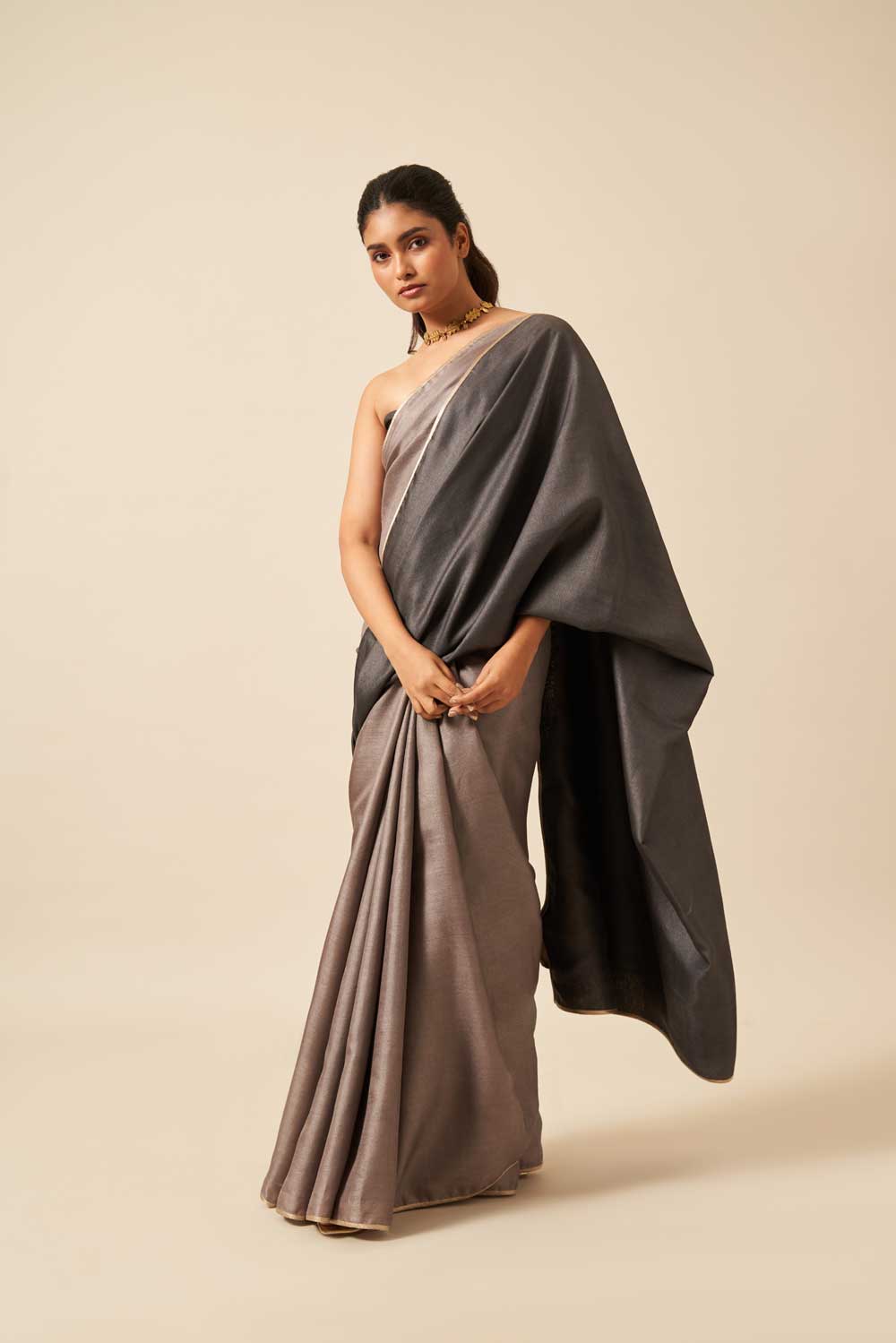 Tarabai kashish_kala Handloom Tussar Silk Flip Pallu Saree