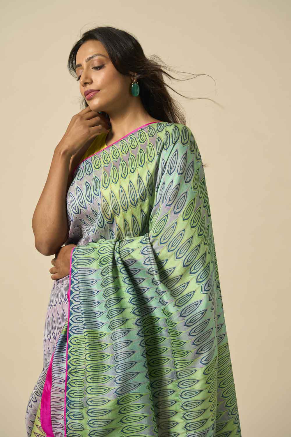 Kanak Mulberry Silk Hand Block Printed Saree