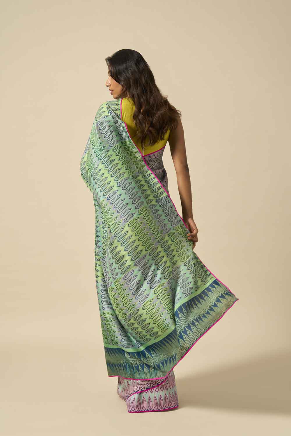 Kanak Mulberry Silk Hand Block Printed Saree
