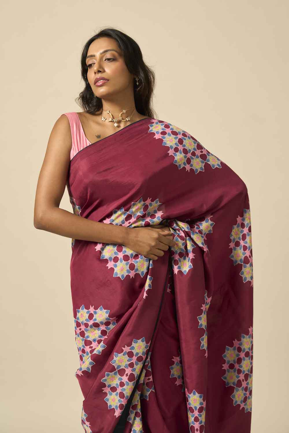 Kalpana Mulberry Silk Hand Block Printed Saree