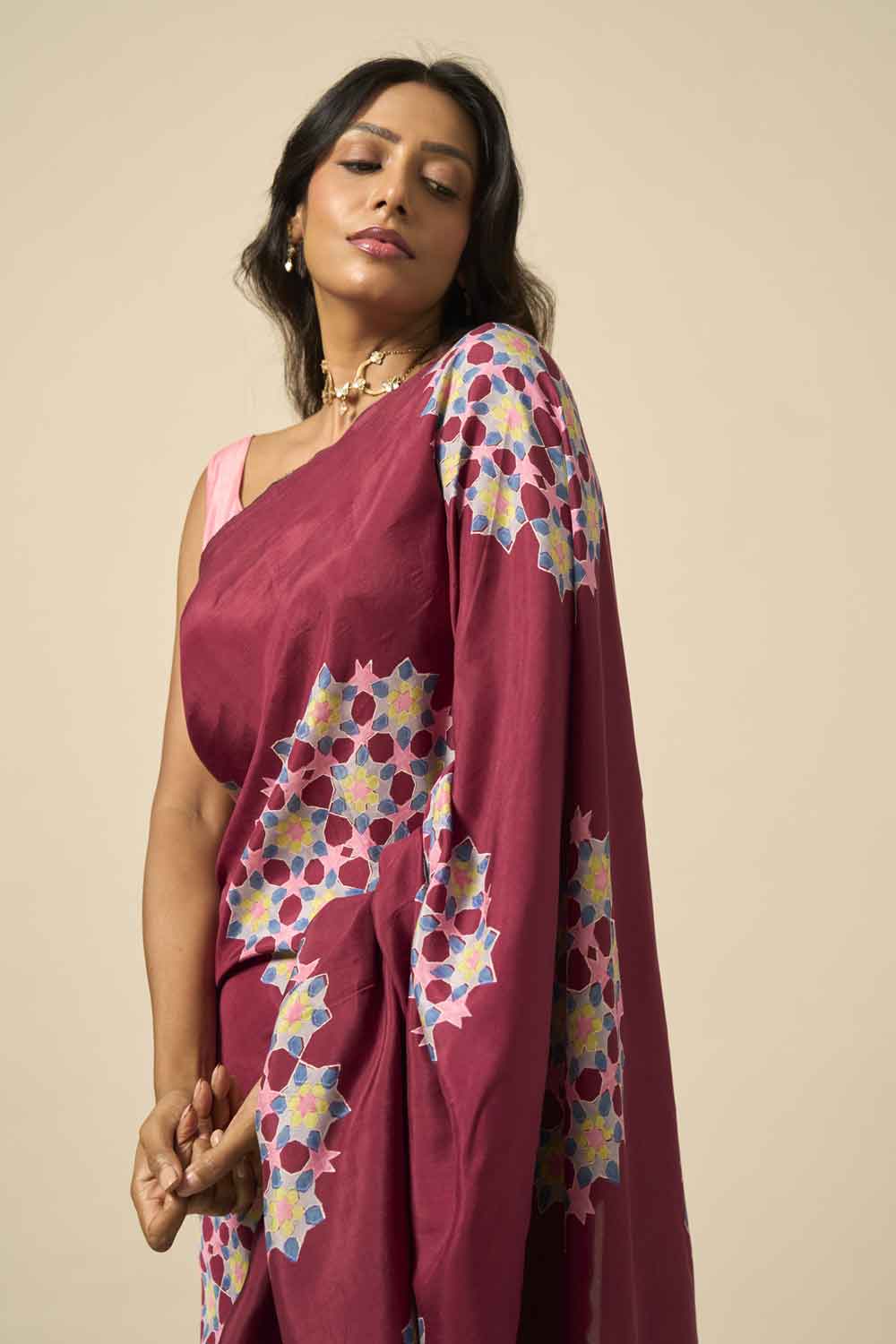 Kalpana Mulberry Silk Hand Block Printed Saree