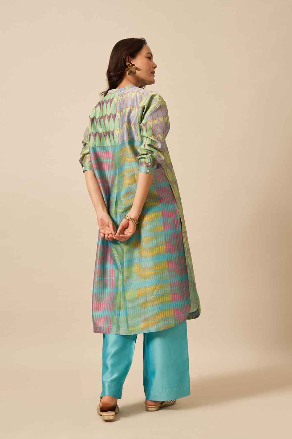 Neha Turq chanderi hand blockprinted Co-ord set