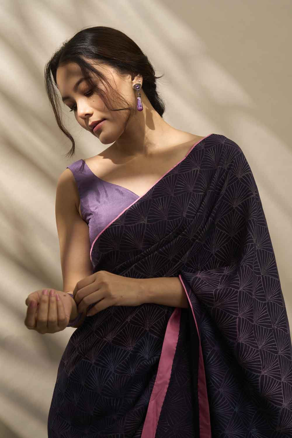 Urmila Mulberry Silk Hand Block Printed Saree
