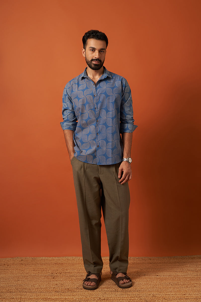 Ritam Cotton Hand Blockprinted Shirt