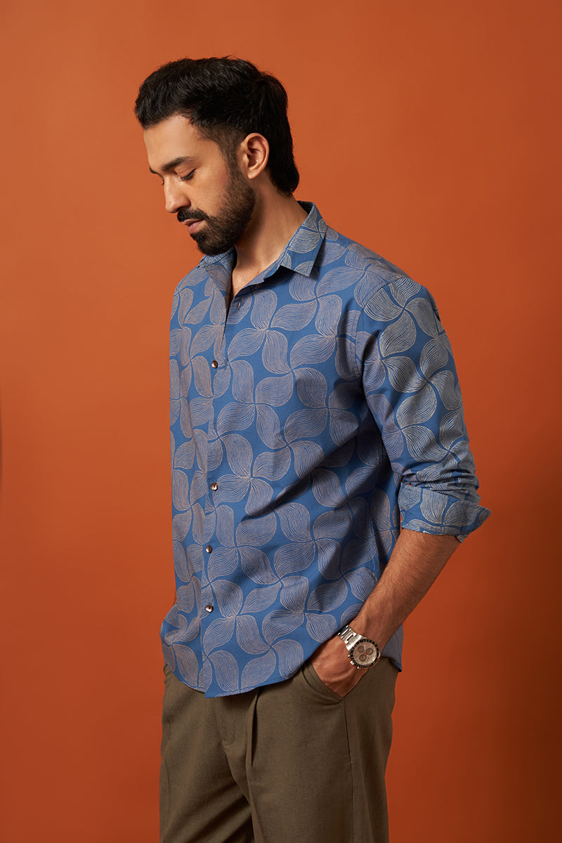 Ritam Cotton Hand Blockprinted Shirt