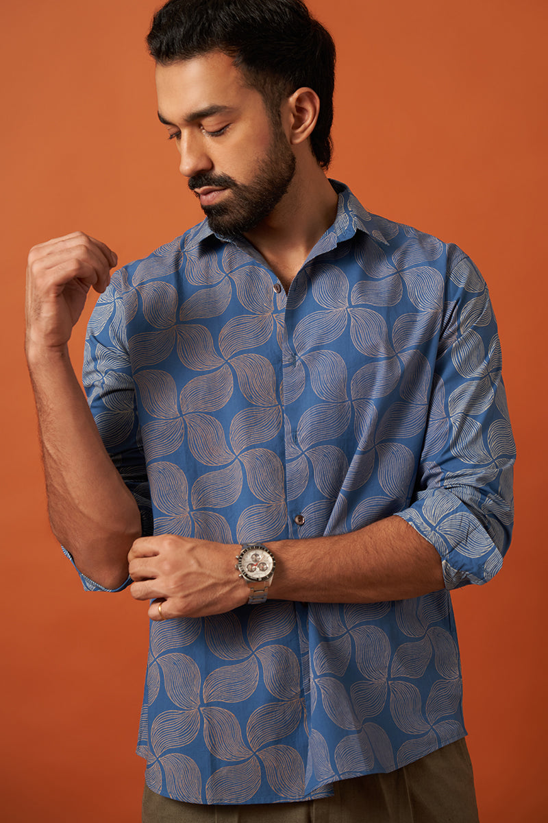 Ritam Cotton Hand Blockprinted Shirt