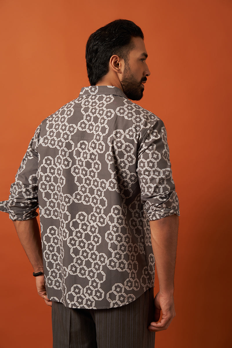 Vayu Cotton Hand Blockprinted Shirt