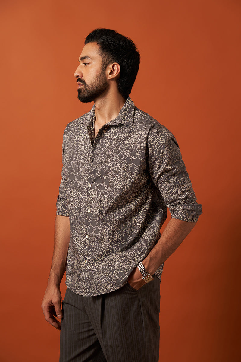 Sattva Cotton Hand Blockprinted Shirt
