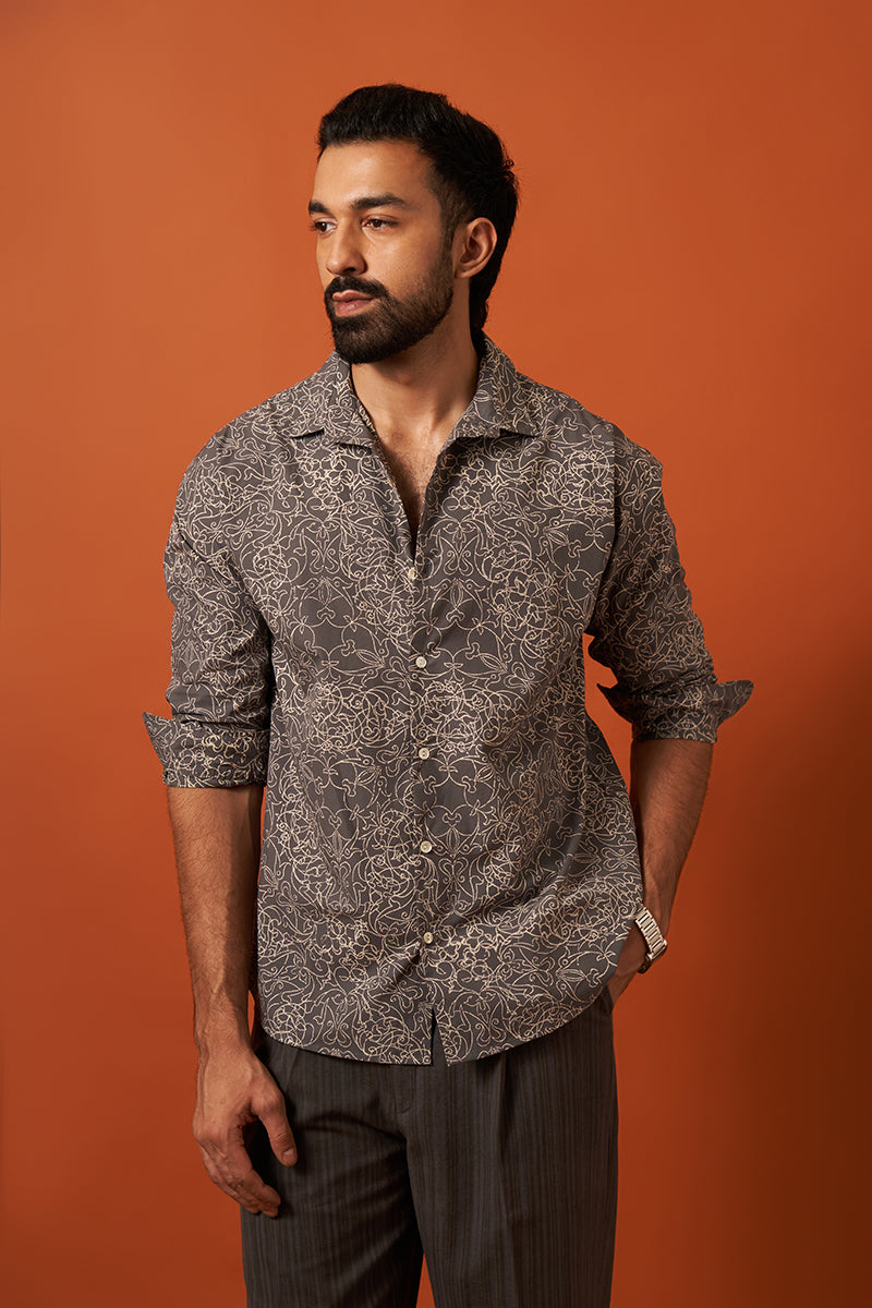 Sattva Cotton Hand Blockprinted Shirt